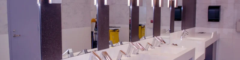 Empty Public bathroom at an airport